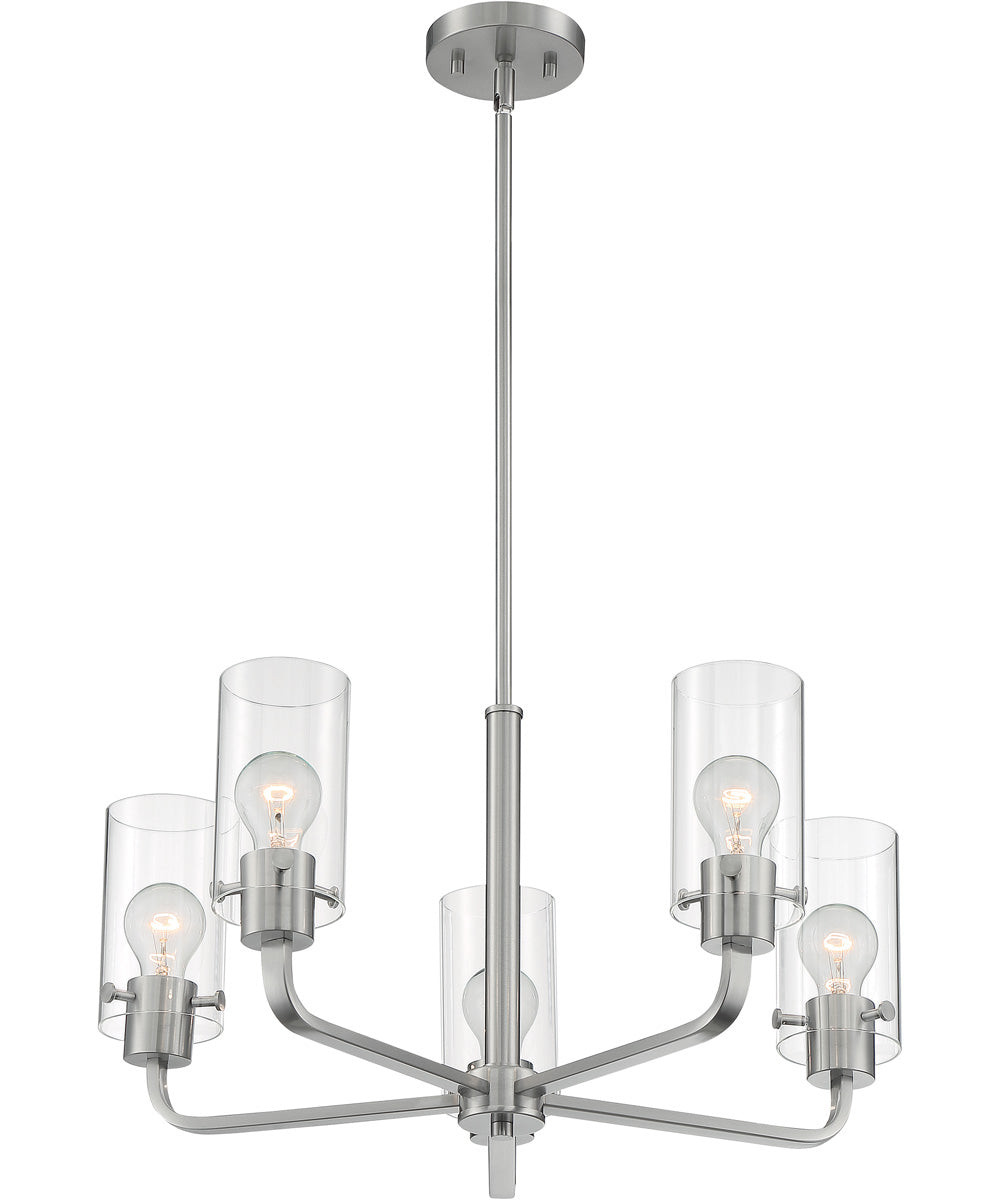 24"W Sommerset 5-Light Chandelier Brushed Nickel