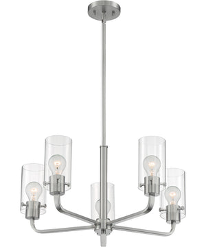 24"W Sommerset 5-Light Chandelier Brushed Nickel