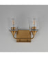 Hudson 2-Light Bath Vanity Natural Aged Brass
