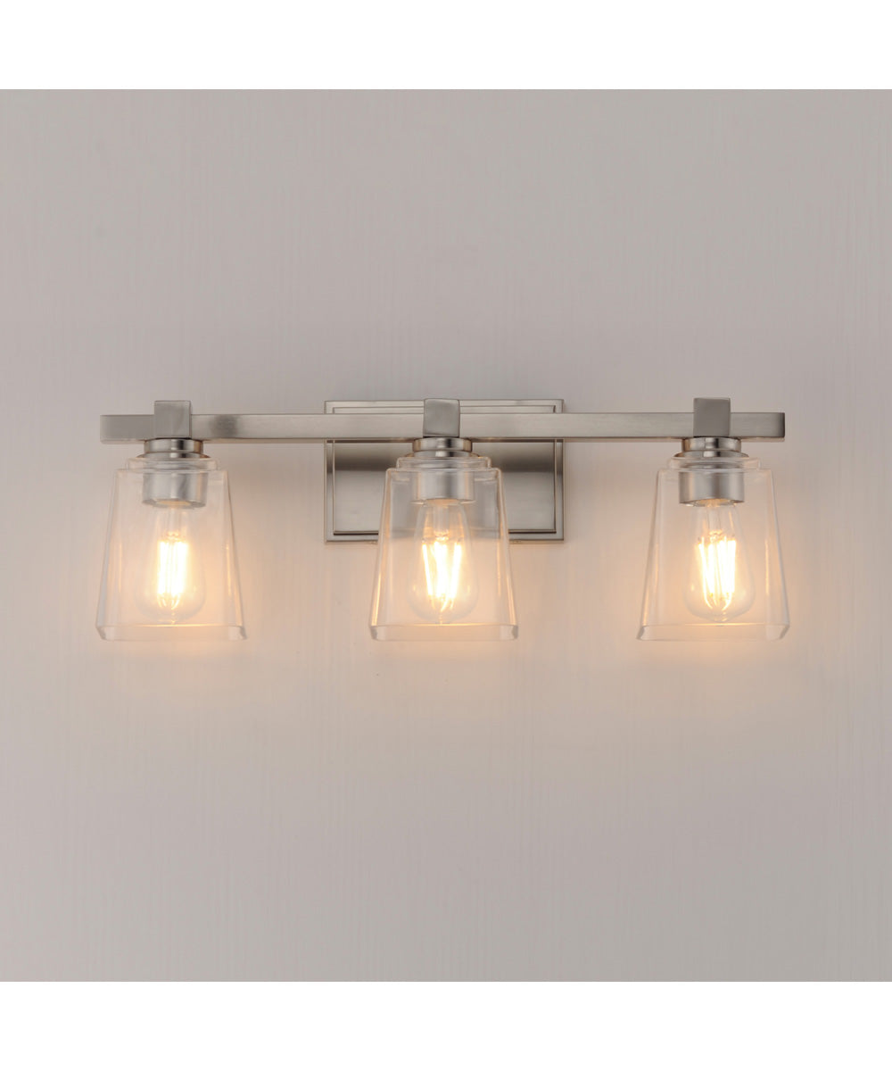 Cubos 3-Light Bath Vanity Satin Nickel