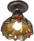 7" Wide Tiffany Hanginghead Dragonfly Flushmount