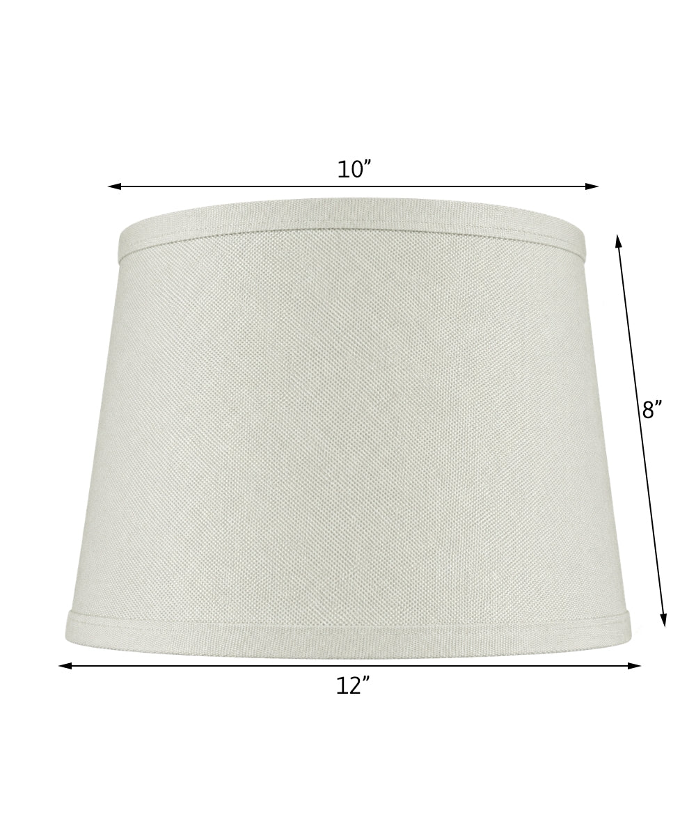 Hardback Premiere Shallow Drum Lamp Shade 10x12x8 Light Oatmeal