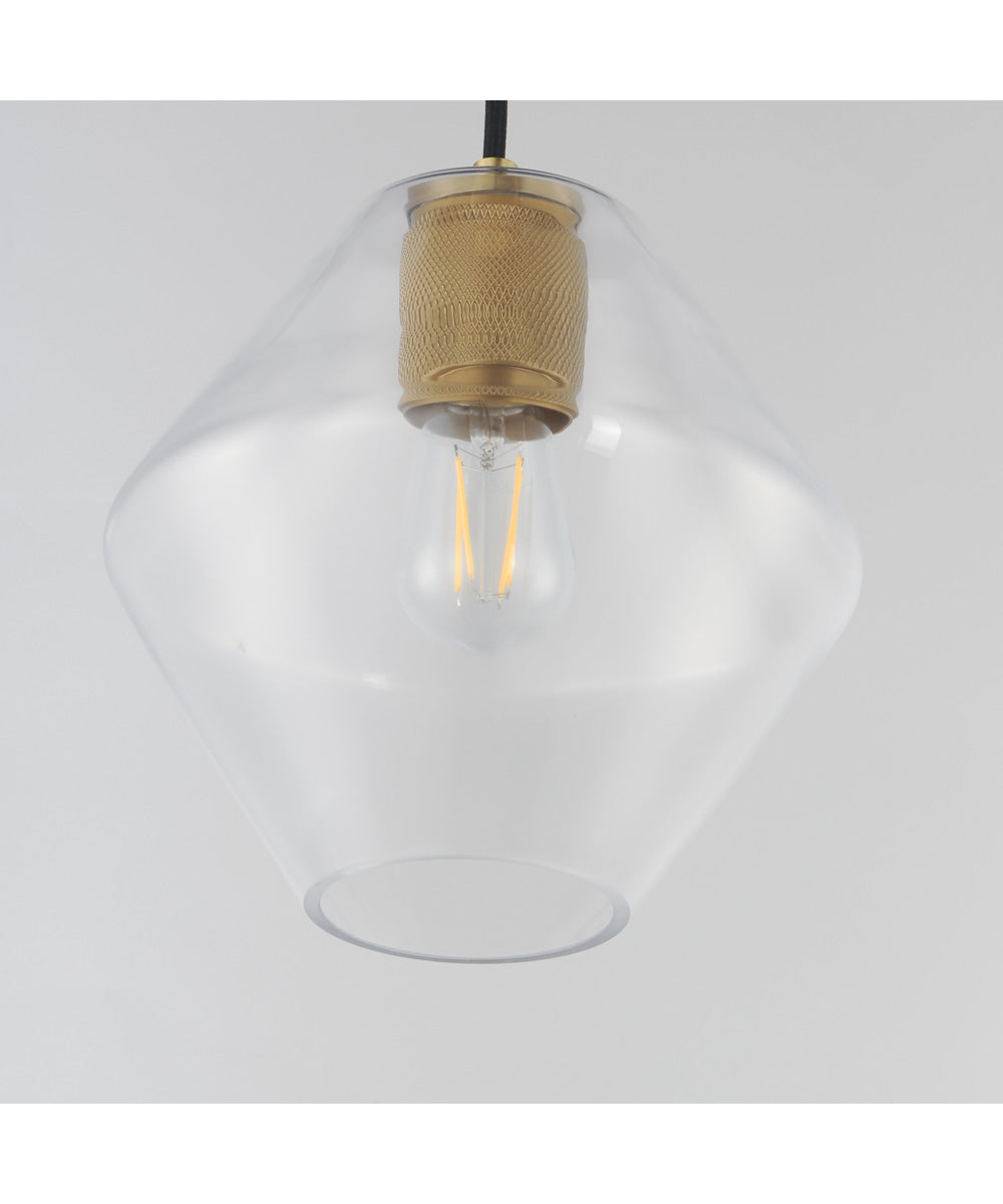 Geode Medium Pendant Natural Aged Brass