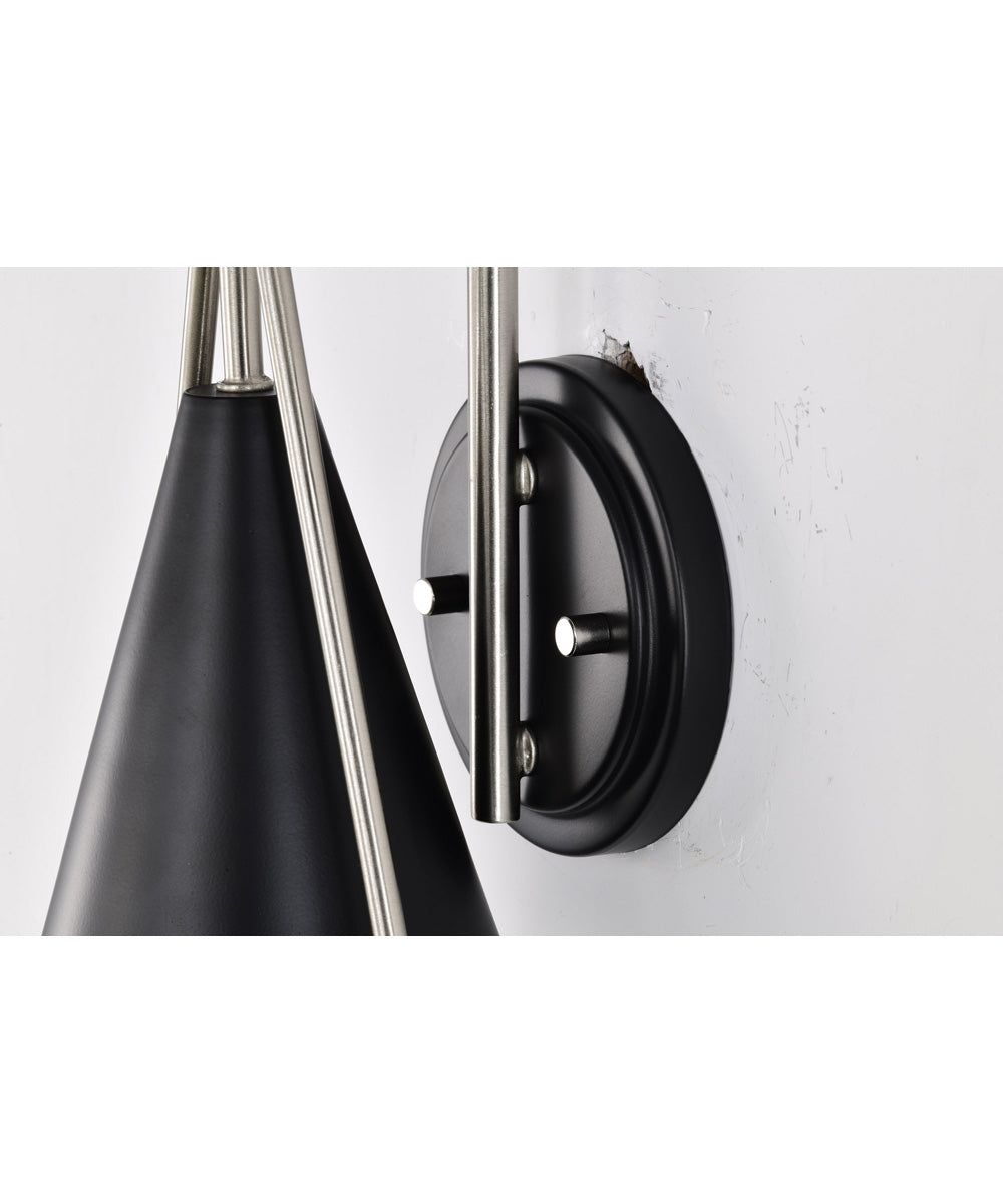 Admiral 1-Light Vanity & Wall Matte Black