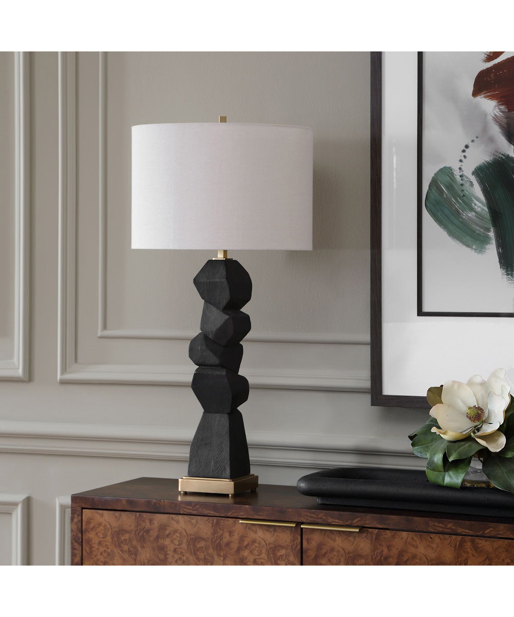 Demelo Stacked Wood Table Lamp