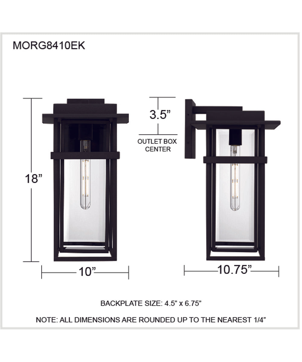 Morgan 1-light Outdoor Wall Light Earth Black