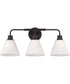Pleated II 3-Light Lighting Flat Black