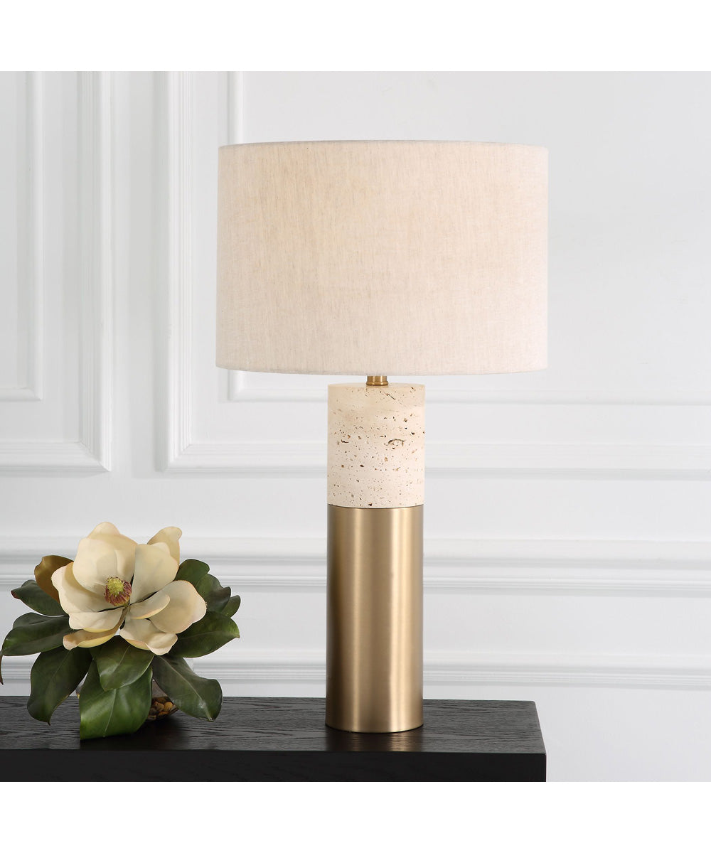 Gravitas Elegant Brass & Stone Lamp