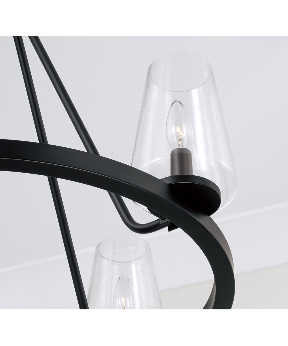 Aaron 4-Light Chandelier Matte Black
