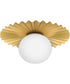 Stevie 1-Light Small Flush Mount in Lacquered Brass