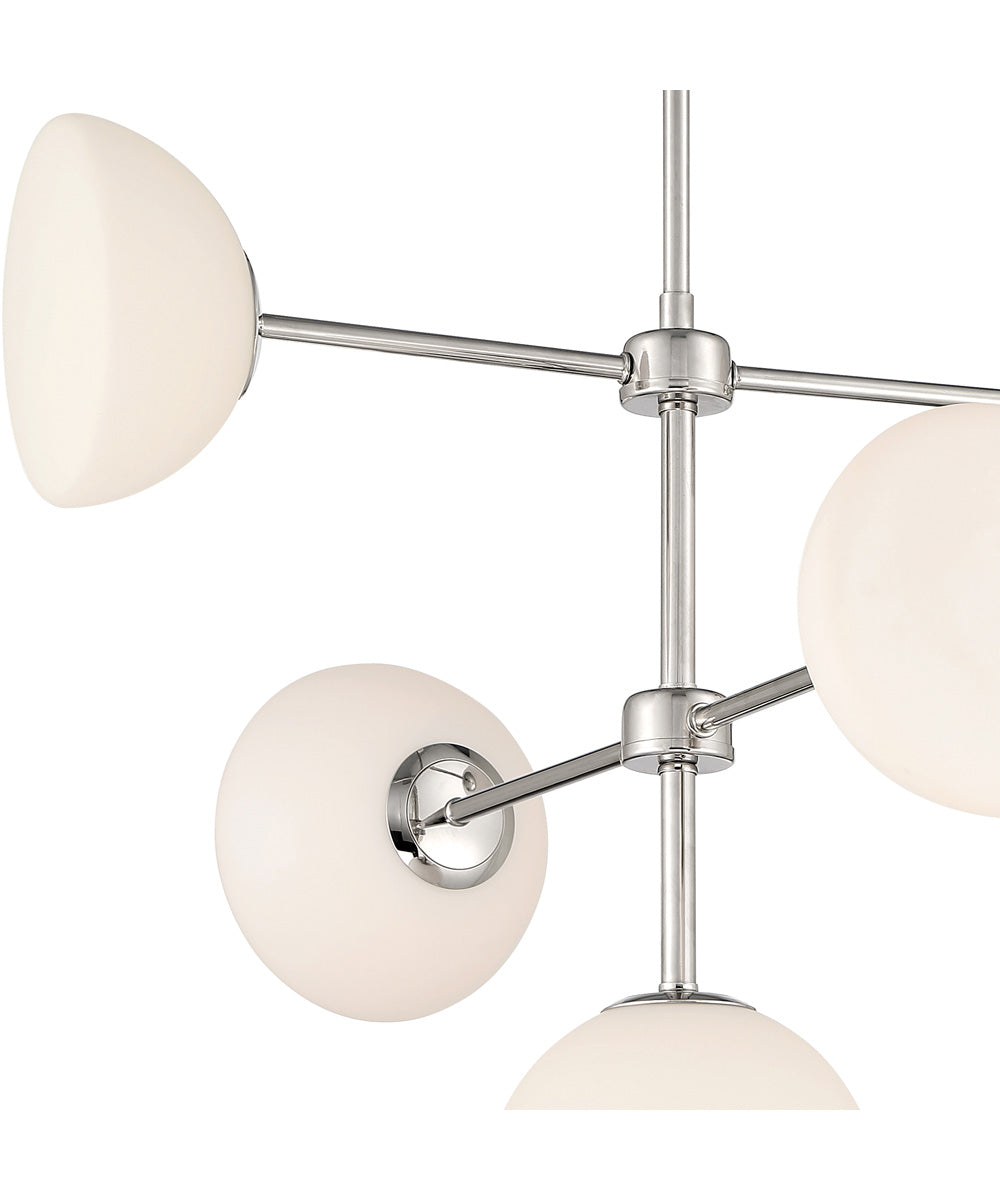 Zio 5 Light Chandelier Polished Nickel