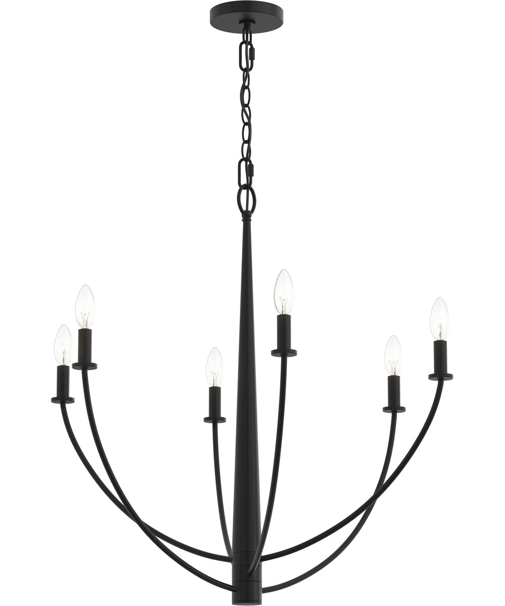 Jheni 6-Light Chandelier Matte Black