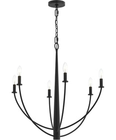 Jheni 6-Light Chandelier Matte Black