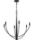 Jheni 6-Light Chandelier Matte Black