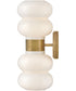 Nadia 2-Light Medium Two Light Sconce in Lacquered Brass