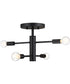 Arlo 4 Light Semi Flush Mount Matte Black
