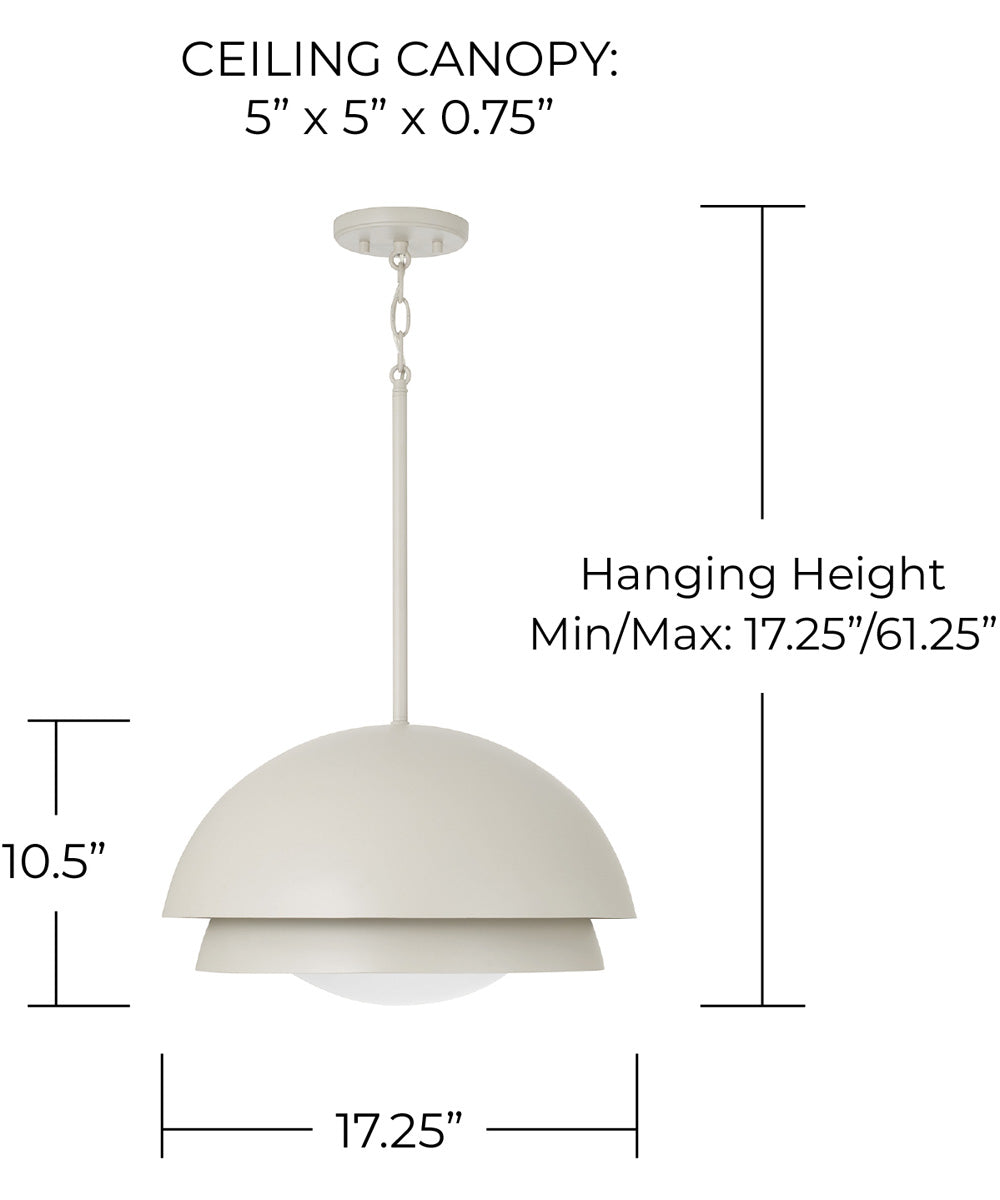 Jensen 1-Light Pendant Taupe