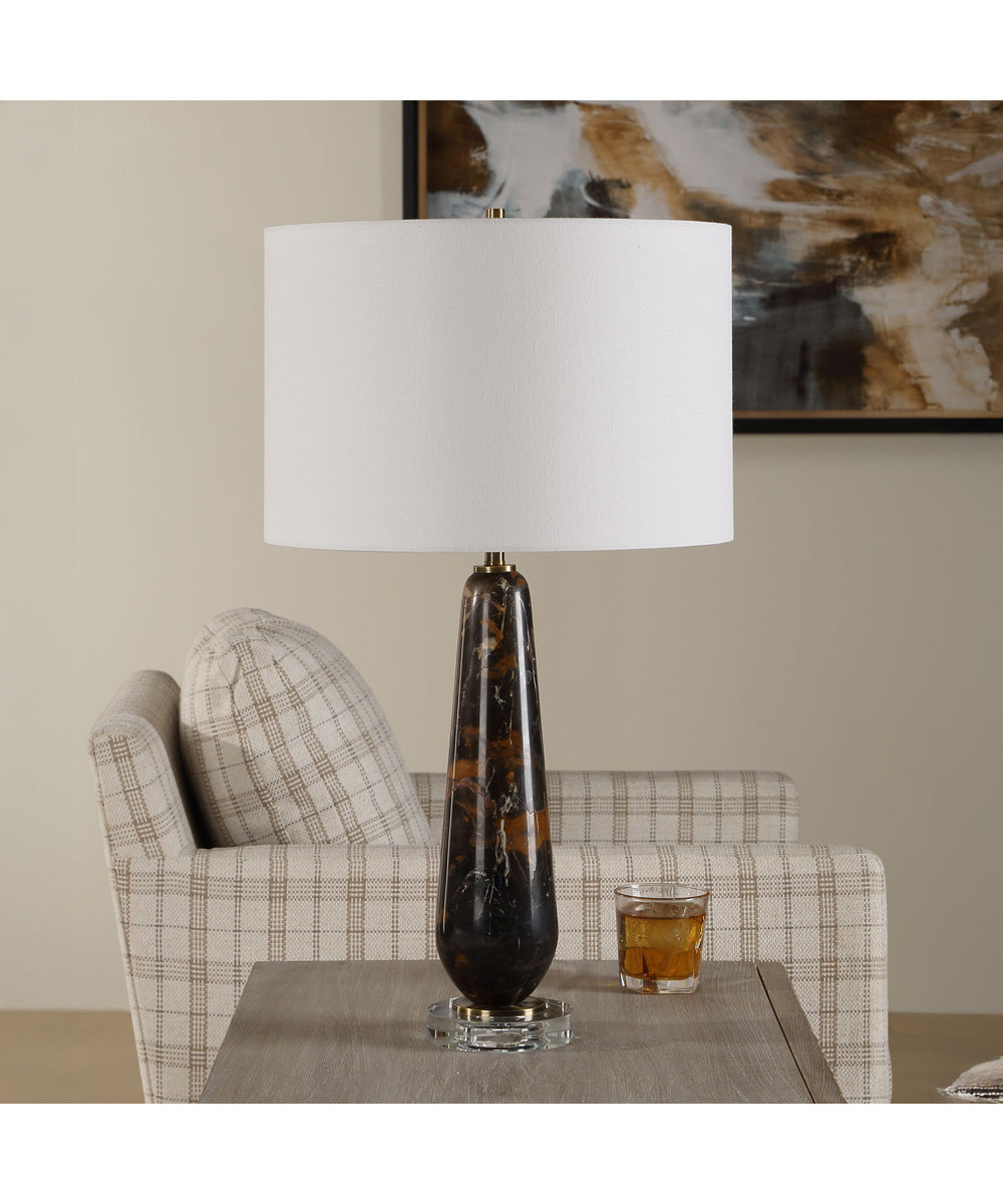 Dames Dark Marble Table Lamp