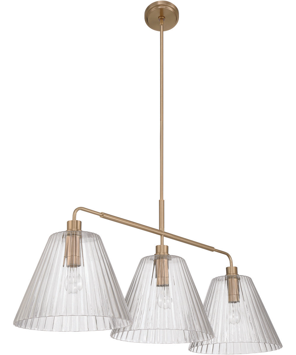 Pleated 3-Light Lighting Premium Bronze