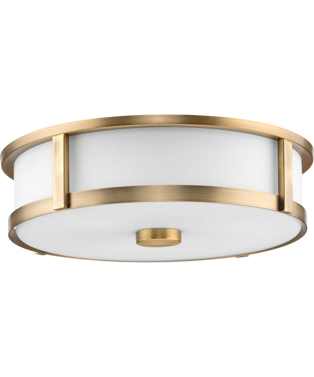 Gilliam 3-Light New Traditional Flush Mount Vintage Brass