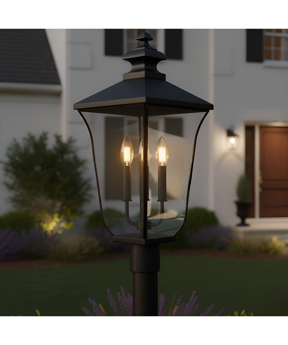Farley 3-light Outdoor Post Light Matte Black