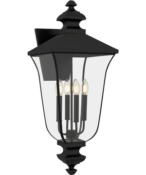 Farley 4-light Outdoor Wall Light Matte Black