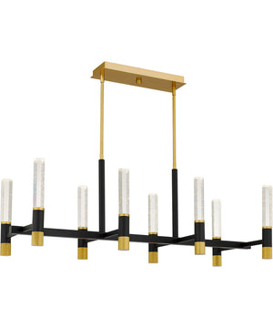 Davies 8-light Island Light Brushed Gold