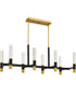 Davies 8-light Island Light Brushed Gold