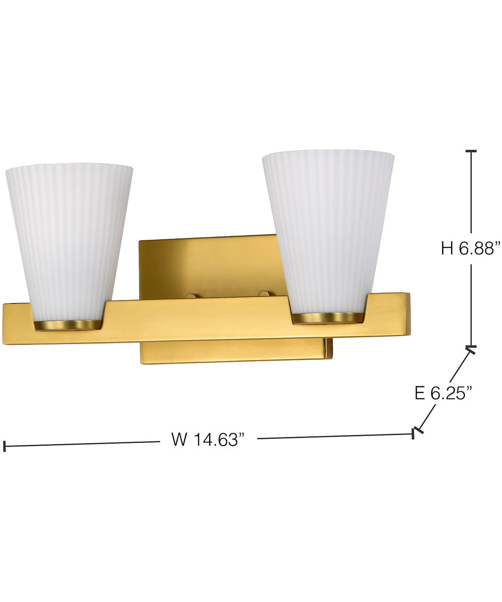 Royale 2-Light Vanity & Wall Burnished Brass