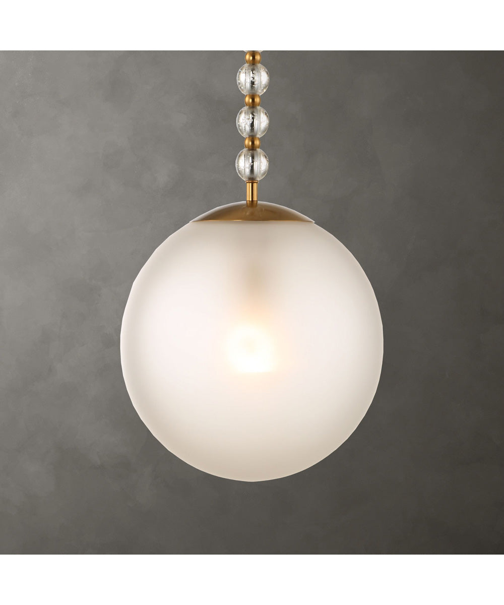 Ripple 1 Light Frost Glass Pendant
