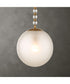 Ripple 1 Light Frost Glass Pendant