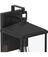 Cantley Large Outdoor Wall Lantern with Clear Glass Panels Matte Black