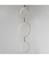 Hoopla 3-Light LED Pendant White/Gold