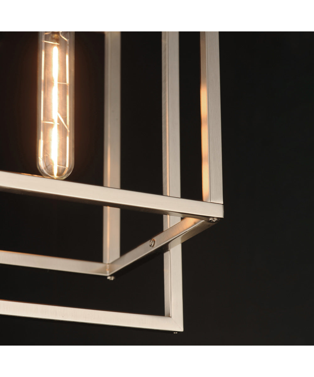 Gridline Single Pendant Satin Nickel