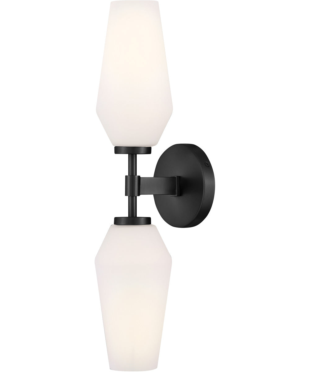 Gio 2-Light Large Two Light Sconce in Black