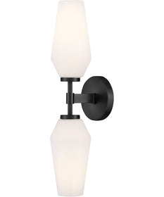 Gio 2-Light Large Two Light Sconce in Black