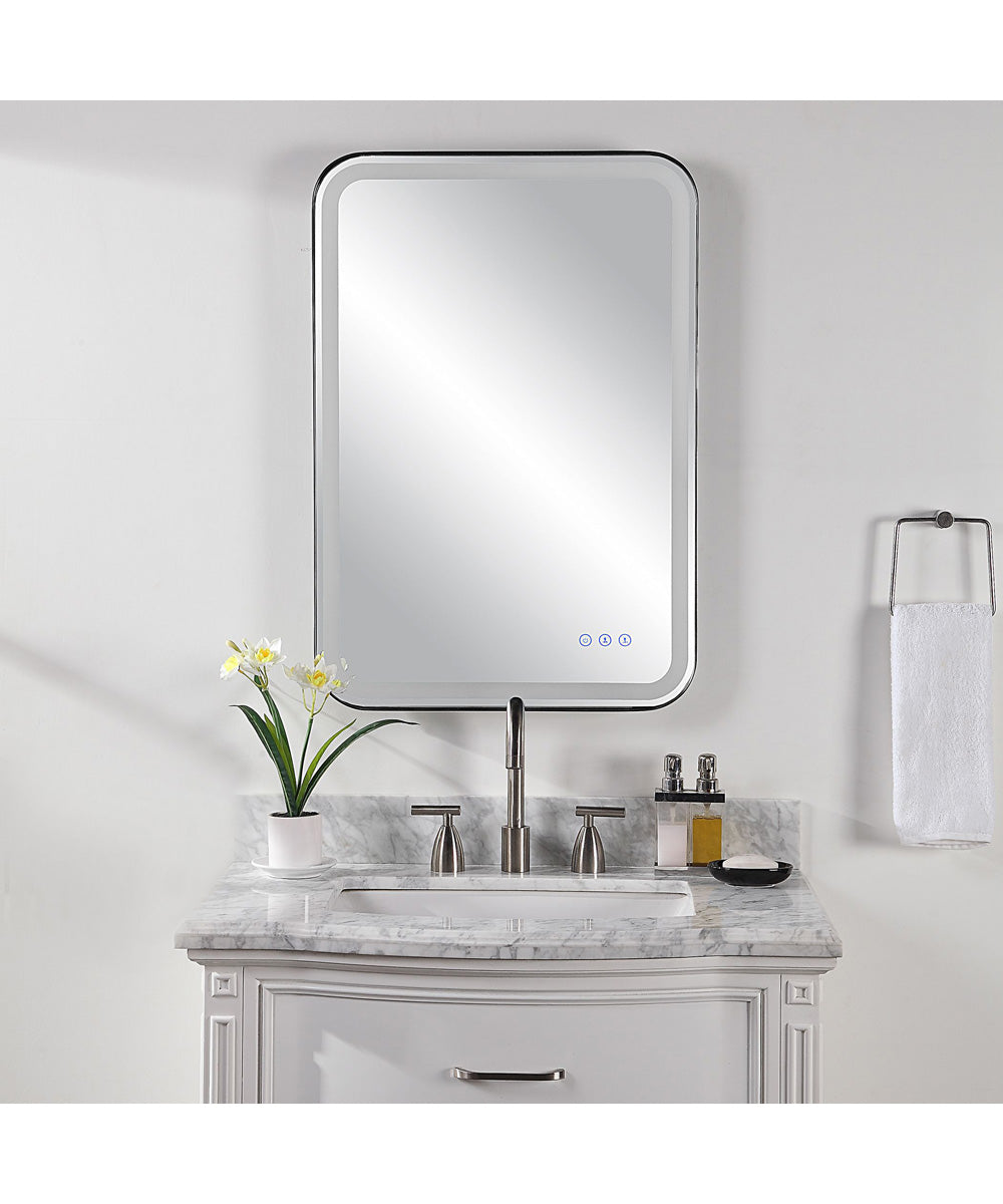 Crofton Lighted Black Vanity Mirror