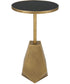 Comet Geometric Bronze Accent Table