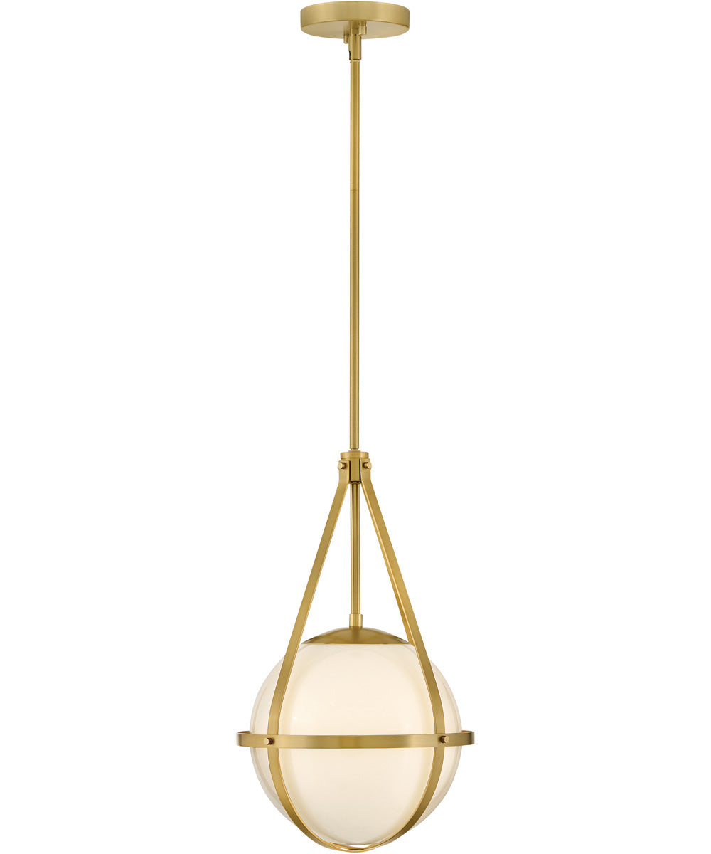 Colby 1-Light Small Pendant in Lacquered Brass