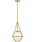 Colby 1-Light Small Pendant in Lacquered Brass