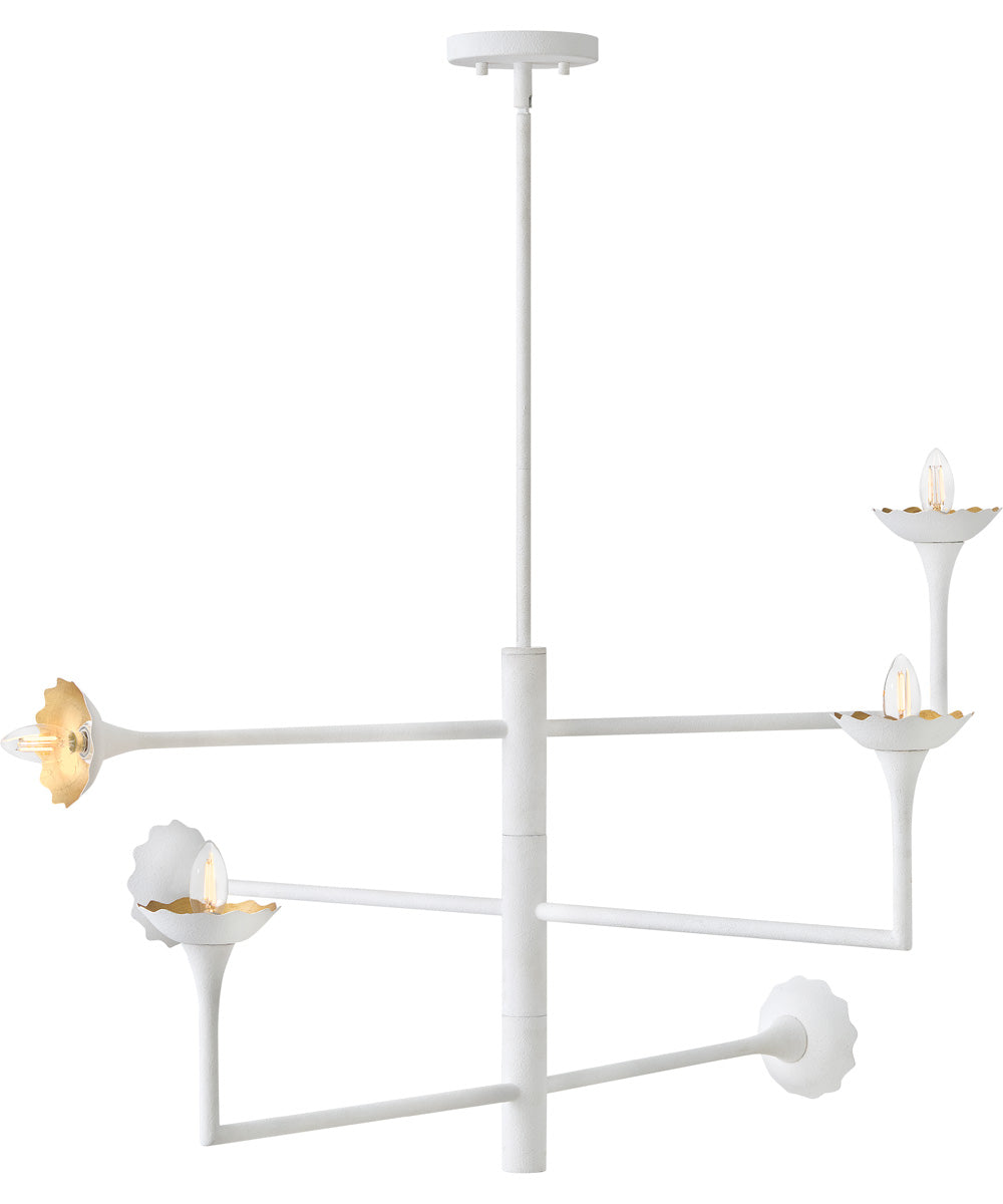 Darla 6-Light Large Adjustable Multi Tier in Textured Plaster