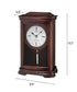 13"H Mantel Clock Dark Brown Alder
