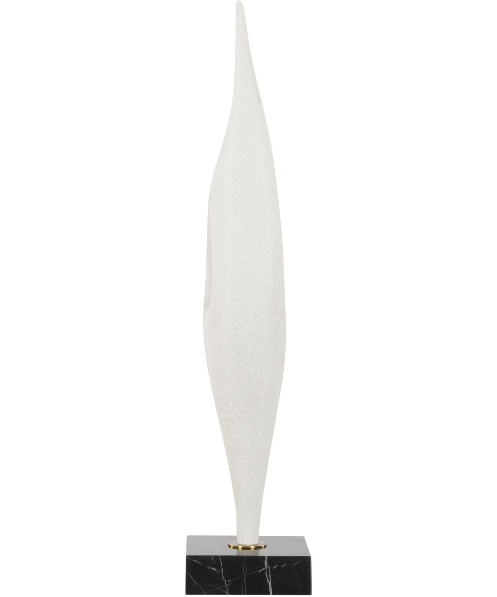 Fluid Drop White Stone Sculpture