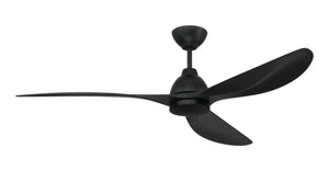 Frazier 56" 3-blade Indoor/ Outdoor Damp Rated Ceiling Fan Fan Flat Black