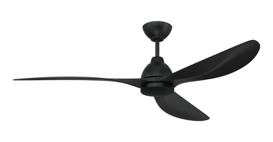 Frazier 56" 3-blade Indoor/ Outdoor Damp Rated Ceiling Fan Fan Flat Black