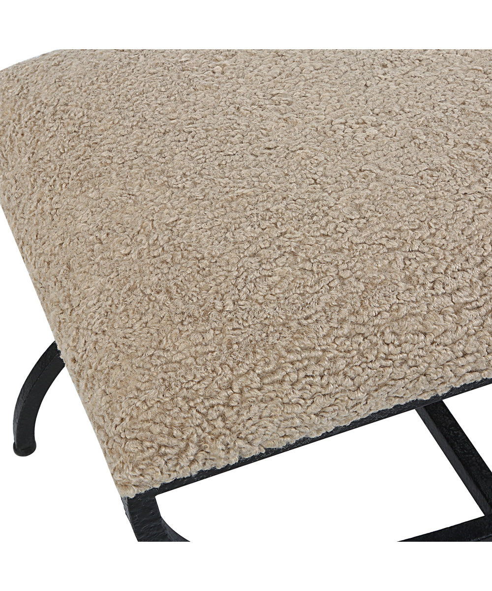 Hacienda Plush Latte Small Bench