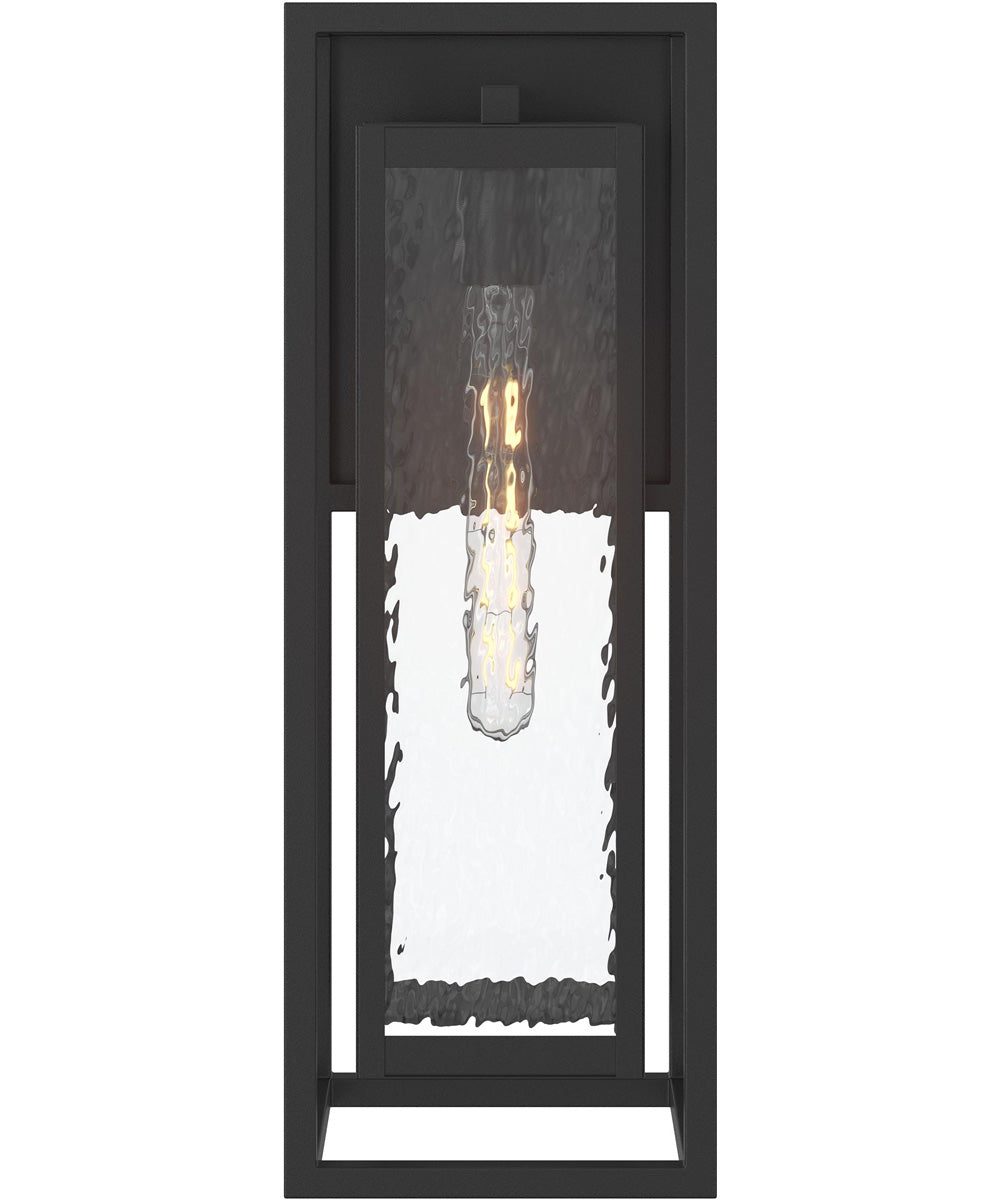 Shaw 19.5 inch 1 Light Outdoor Wall Light with Clear Glass Textured Black