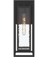Shaw 19.5 inch 1 Light Outdoor Wall Light with Clear Glass Textured Black