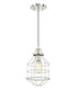7.5"W Daudin 1-Light Pendant Polished Nickel