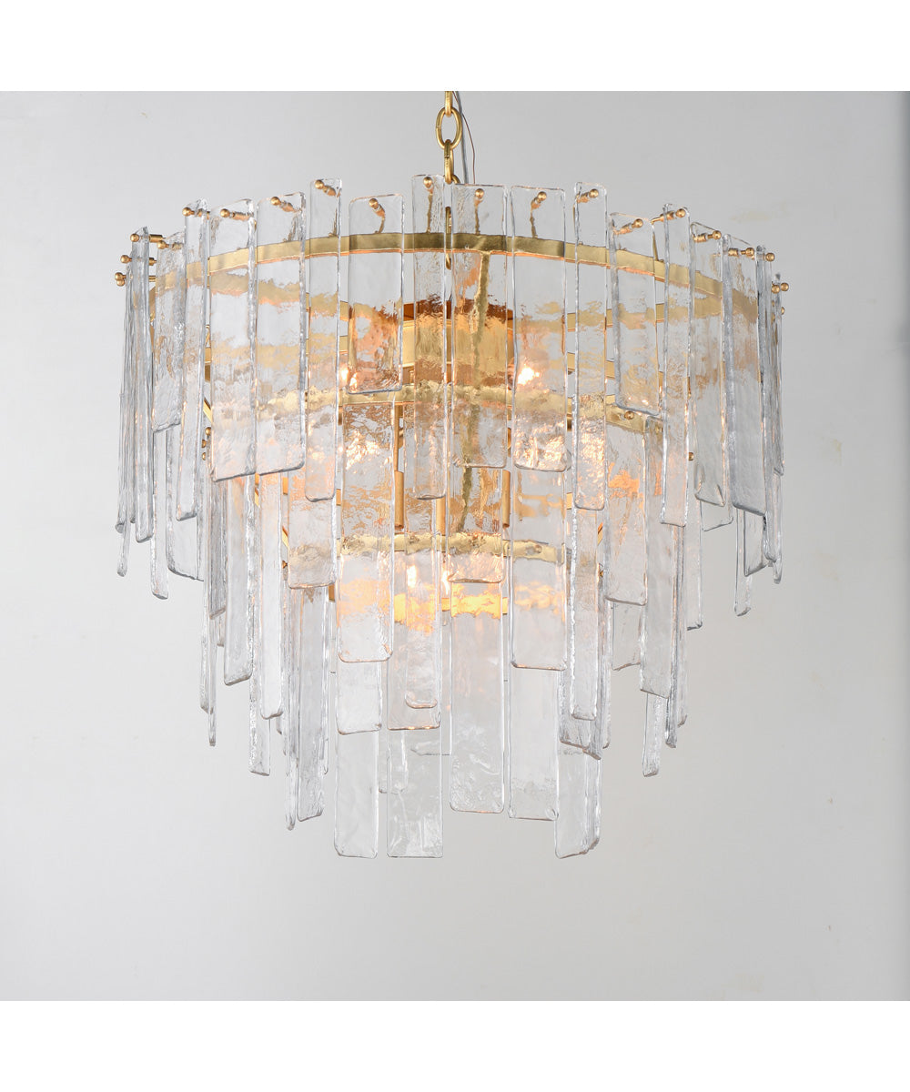Warren 9-Light Pendant Gold Leaf